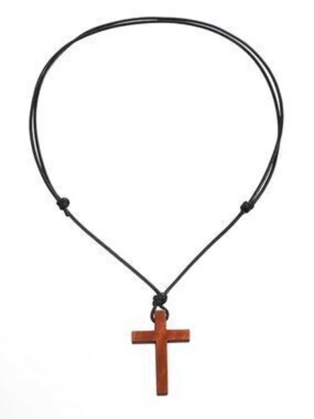 Wooden Cross Pendant Necklace for Men /Women- Brown